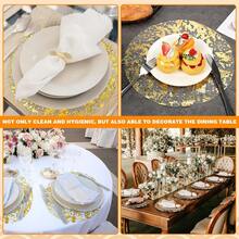 Tấm lót bàn dùng một lần bằng lưới nhôm, 12 chiếc/bộ, thích hợp cho đám cưới, sinh nhật, tiệc tùng, nhà bếp, trang trí phòng ăn, ngày Valentine, Giáng sinh. - Nhiều màu - Xem 4