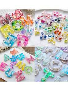 1/3 Set 26 Alphabet Molds Resin Keychain Silicone Molds Suitable For DIY Keychain Jewelry Pendant Gift Making Jewelry Making Tools Home Decor - Multicolor - View 2