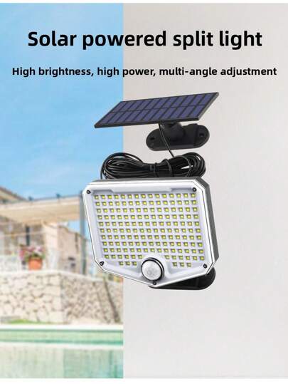 Đèn tường ngoài trời cảm biến chuyển động năng lượng mặt trời - 153/210/240 bóng LED, sử dụng công nghệ cảm biến chuyển động năng lượng mặt trời, 3 chế độ chiếu sáng, tự động bật khi trời tối, chống thấm nước, thích hợp cho sân vườn, hành lang, lối đi ngoài trời và là giải pháp chiếu sáng ngoài trời tiện lợi, hỗ trợ điều khiển từ xa, dễ dàng lắp đặt.