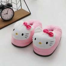 Dép bông ấm áp Hello Kitty hình hoạt hình Sanrio, dép đi trong nhà mùa thu đông, dép hình búp bê nhồi bông cho bé gái và phụ nữ, quà tặng sinh nhật. - Nhiều kiểu dáng - Xem 6
