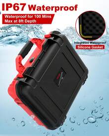 Starlink Mini Accessories Kit Gen 4, For Starlink Mini Case, Waterproof Black & Red Design Hard Case,Waterproof Pouch Bag & Shoulder Strap,Ideal For Travel, RV, Camping,Backpack Carrying Storage Mount - 紅+黑 - 查看 4