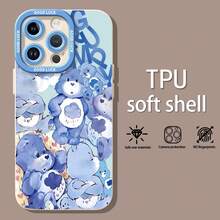 Funda para teléfono con diseño de Oso Gruñón y Ositos Cariñositos azules. funda de teléfono Fundas compatibles con ,Apple,VIVO,OPPO,,, y Honor.Fabricadas en silicona TPU,ofrecen protección contra golpes y caídas. - Blanco - Ver 1