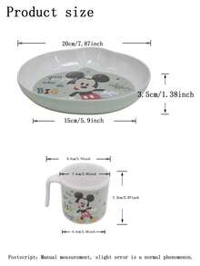 1 bộ đồ ăn hoạt hình Disney Mickey Mouse, quà tặng sinh nhật gia đình, bền đẹp, chống rơi vỡ. - Nhiều màu - Xem 4
