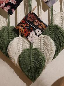 1 chiếc treo tường macrame boho trưng bày ảnh hình lá, thảm treo trang trí phòng phong cách aesthetic, kệ treo dệt tổ chức, nghệ thuật tường thực vật, trang trí nhà kiểu farmhouse, giá giữ ảnh kỷ niệm, vật trang trí tường bohemian, decor nội thất mộc mạc sang trọng cho phòng khách, phòng ngủ, căn hộ, ký túc xá, hành lang, lối vào, tường gallery, phong cách nhà ấm cúng, phông nền trưng bày ảnh, góc thiền, decor studio, decor cafe, điểm nhấn treo tối giản, ý tưởng quà tặng, trang trí phòng tự nhiên, decor kệ - Nhiều màu - Xem 8