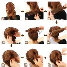 1pc Foldable Hair Bun Maker, Versatile Hair Styling Tool, Suitable For Women And Children, Perfect Bun In 1 Minute - Multicolor - View 9