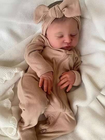Lifelike Reborn Baby Doll 20 Inch | Soft Cloth Body, 3D Painted Skin With Veins,Hand Painted Hair | Ultra Realistic Newborn Infant Toy | Gift For Kids, Christmas, Birthday