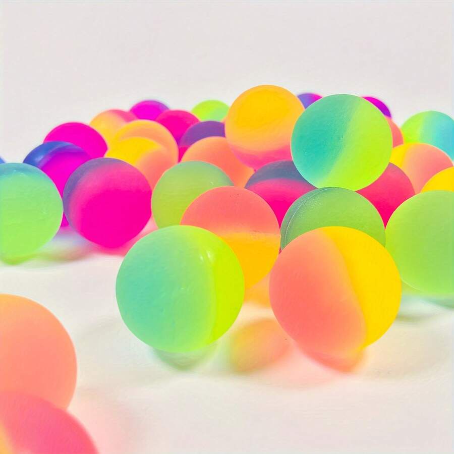 5个彩色彩虹弹力球 - 色彩鲜艳，是完美的派对礼物、趣味搞怪礼物、装饰品，还能缓解压力，质地柔软粘稠，适合节日、缓解焦虑、生日派对礼物和嘉年华奖品，有助于放松身心，带来快乐（颜色随机）