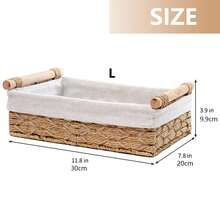 Bộ 2 giỏ đan thủ công kiểu mộc mạc có lớp lót và tay cầm - Hộp đựng đồ trang trí để bàn, đựng quần áo, khăn tắm và các vật dụng khác - Giỏ mây tre đan cho phòng tắm, phòng ngủ và phòng khách, dùng để đựng đồ, đựng đồ trang điểm, giỏ đựng đồ, sắp xếp và lưu trữ, giỏ, hộp đựng đồ dùng trong phòng, hộp đựng đồ, thùng, hộp quà tặng, giỏ đựng quà, tủ treo tường, trang trí nhà cửa màu hồng, phụ kiện nhà bếp, giỏ chậu cây bằng dây thừng kiểu Bohemian. - Lạc đà - Xem 14