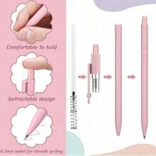 Bộ văn phòng phẩm cao cấp 56 món, bao gồm 1 hộp bút hai ngăn, 12 bút dạ quang màu pastel, 7 bút bi gel đen, 6 bút chì bấm 0.5mm, thước kẻ, tẩy. Thích hợp cho học sinh, sinh viên, đồ dùng học tập, chuẩn bị năm học mới, văn phòng phẩm và đồ dùng học tập. Dành cho cả nam và nữ. - Bộ - Xem 8