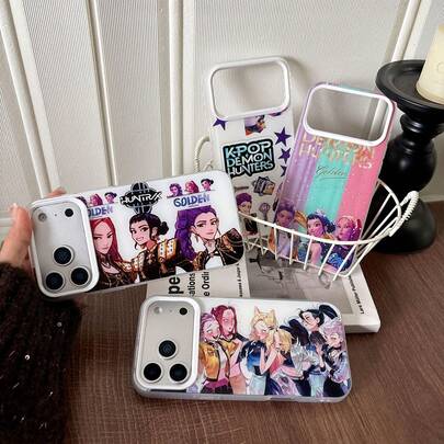 Hasbro 1 pieza Funda de teléfono adecuada para Witcher Coven, compatible con iPhone 16 Pro Max, funda protectora suave con dibujos animados de chica anime, 17