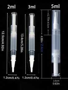 Bút sơn móng tay có thể nạp lại 3/5ml | Bút thoa son bóng | Ống đựng serum dưỡng mi | Bút dưỡng móng | Bình đựng tinh dầu | Dụng cụ trang điểm cầm tay, thích hợp cho làm đẹp tại nhà, salon, chăm sóc cá nhân và các hoạt động thẩm mỹ khác. - Trong sáng - Xem 11