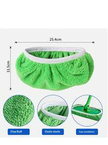 6/3pcs Universal Pack Versatile Affordable Solid Color High Elasticity Elastic Band Flat Mop Replacement Cloth High-Quality Cleaning Fabric Wet Dry Use Washable Reusable Household Whole House Daily Mopping Cleaning Tool Flat Mop Slouchy Special Accessory Mop Cloth Cover Graduation Season Practical Item - Replaceable 1 - View 10