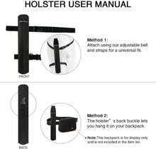 Raveahem 13" Large Folding Rave Fan With Holster, Clack Hand Fans Foldable For Line Dancing For Women Men Festival EDM Party Decoration, Glitter Purple 2 Pack - ColorH - 查看 3