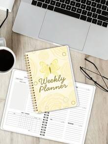 Trees A5 Spiral Bound Undated Weekly Planner Notebook, Includes Habit Tracker And To-Do List, Suitable For Adults, Students, Teachers, Minimalist And Efficient Weekly Planner, Office & Study Gift - A5 - View 4
