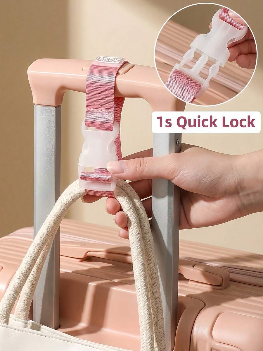 Correa ajustable para equipaje de viaje con gancho colgante, cinturón desmontable y portátil con hebilla unisex para maleta, mochila, camping, playa, negocios, uso doméstico