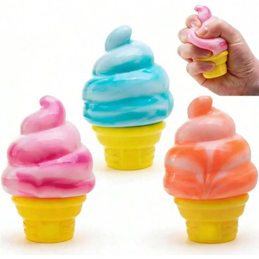 [Free Shipping] Ice Cream Squeeze Squishy, Ice Cream Squishy, Slow Rise Sensory Fidget Toy, Easter Basket Stuffers Party Favors - A-2 - View 1