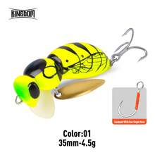 Mồi câu cá Kingdom 1PC Wasp Minnow Bait Bionic, kích thước 35mm (3.9g/4.5g) và 43mm (4.8g/6.1g), nổi và chìm chậm, làm bằng nhựa ABS, mồi cứng, kèm một lưỡi câu đơn, thích hợp cho câu cá nước ngọt và nước mặn. - Nhiều màu - Xem 15