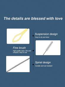 Bộ 10 cọ vệ sinh ống hút bằng nylon và thép không gỉ, dụng cụ làm sạch ống hút thủy tinh và ống nghiệm - Lông cọ nylon dùng cho ống hút thủy tinh/silicone hoặc bình cho chim ruồi ăn, cốc uống nước, chai nước và ống nghiệm, dụng cụ làm sạch tái sử dụng bán chạy. - Kiểu A - Xem 11