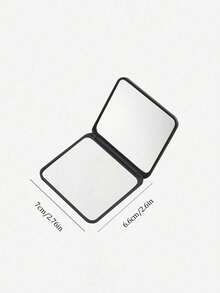 Fashionable Black Square Mirror Printed With Ocean-Themed Wreaths And The Initials A-Z, Portable Folding High-Definition Double-Sided Pocket Mirror, Suitable For Carrying Handbags, Wear-Resistant , Lightweight And Portable, Pocket Mirror, Mini Makeup Mirror, New Design, Travel Accessories, Suitable For Both Men And Women - Mirror - View 10