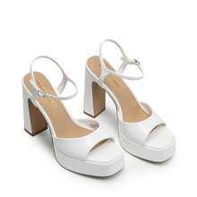 Women Heeled Sandals - 白色 - 查看 7
