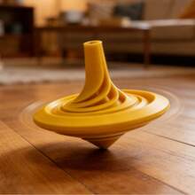 3D Printed Spiral Finger Spinner, Desktop Stress Relief Toy, Creative Gift - Yellow - View 6