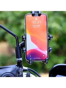 1件裝章魚式摩托車手機支架，電動摩托車手機支架，防震防晃導航支架，防盜，適用於摩托車、電動自行車和滑板車，自行車手機支架，預設後視鏡款，可選車把款，輕巧便攜，不易變形，男女通用，春夏秋冬皆適用，適合各種節日禮物，適合送給愛人/朋友/長輩，母親節禮物，無需電池，露營設備，單車配件，旅行必需品，父親節禮物，父親節，開學季 - 彩色 - 查看 4