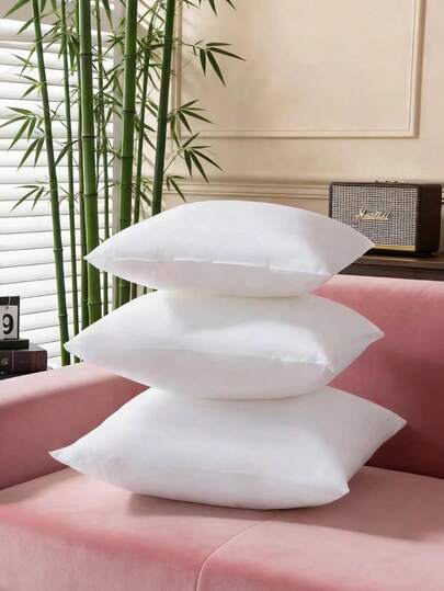 Bộ 1 gối trang trí màu trắng gồm ruột gối và vỏ gối trắng, nhiều kích cỡ, ruột gối bằng bông co giãn cao, chất liệu vải nhung sợi polyester bền chắc, mềm mại và bông xốp - Gối trang trí vuông đa năng, thích hợp cho trang trí nhà cửa, phòng khách, phòng ngủ, xe hơi, mọi mùa, ngoài trời.