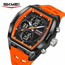 SKMEI 2601 男士模拟石英表,运动计时码表,防水,大表盘数字石英腕表,配硅胶表带 - 均碼 - 查看 12
