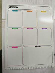 2pcs Magnetic Fridge Calendar Whiteboard - Magnetic Dry-Erase Monthly Planner With Magnetic Board, Calendar Grid & Notes Section, Office - Magnetic Strip Compatible - A - View 9