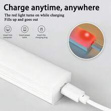 6pcs Magnetic Sensor Lights, Warm/White Light Options, Wireless USB Rechargeable, Suitable For Bedroom, Hallway, Stairs, Living Room, Kitchen, Wardrobe, Garage And More Scenarios - 6-strip Long Strip Sensor Lights - View 5