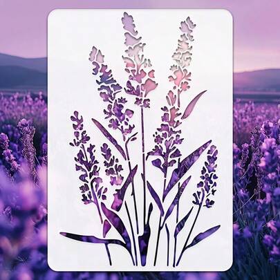 21.0 X 29.7 Cm Reusable Lavender Template, For Painting, Scrapbooking, Home Decor, Furniture Stencil