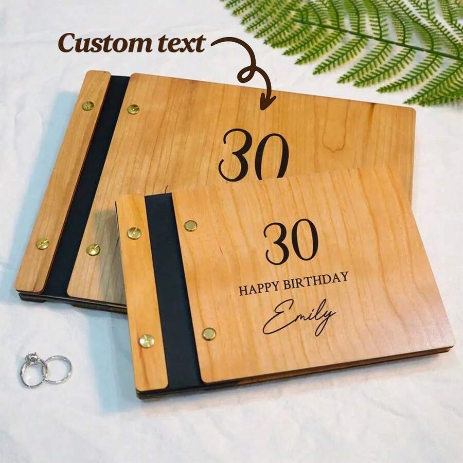 1 cuốn sổ gỗ khắc chữ A4/A5 độc đáo, 30 tờ, dùng làm quà tặng sinh nhật, sổ lưu niệm, album ảnh gỗ thủ công sáng tạo. - Nhiều màu 5 - Xem 1