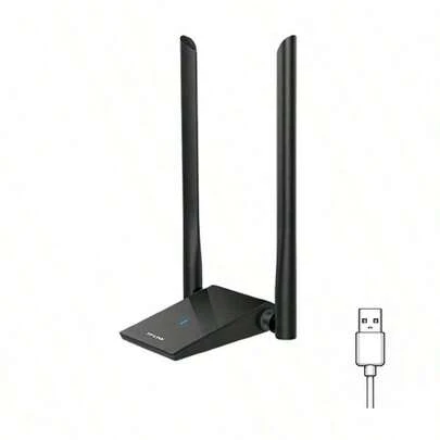 tp-link Gigabit Dual-Band USB3.0 Wireless Network Card, Desktop/Laptop WiFi Adapter Receiver, High Gain, Transmitter, TL-WN826N [Single Band 300M Plug And Play Version]