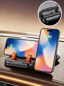 1 Giá đỡ điện thoại ô tô xoay 360° kiêm biển số xe 2 trong 1, biển số đỗ xe tạm thời, giá đỡ dán trên bảng điều khiển, giá đỡ điện thoại đa năng chống rung, hỗ trợ định vị. - nhiều màu - Xem 4