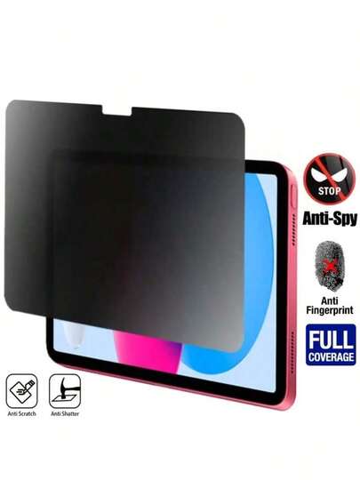 1 pieza Película protectora de pantalla mate de privacidad | Cobertura de pantalla completa con bordes curvos | Antiarañazos, antichoque, antihuellas, tacto sensible, sin retraso | Película suave (no de vidrio) Protector de privacidad adecuado para la 11.ª generación 2025 A16 / 10.ª generación 10.9 pulgadas / Air 13 11 M4 M3 M2 2025 2024 / Pro 12.9 pulgadas / Mini 2024, etc.