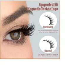 3D Faux Mink Lashes, Soft & Fluffy, Natural-Looking Handmade Dramatic False Eyelashes, Thick & Voluminous Makeup Lashes - Black - View 7