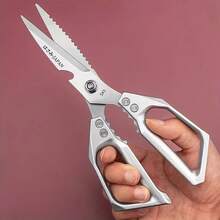 Kitchen Scissors Multi-Functional Stainless Steel Household Scissors For Cutting Chicken And Fish Special Shears - A-silver - View 7