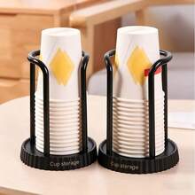 2pcs Plastic Disposable Cup Holder - Durable Countertop Paper Cup Dispenser For Home, Office, Spa, Bar, Cafe - Paper Cup Holder - View 7