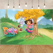 D-Dora E-Photography Backdrop Customizable Happy Birthday Party Decoration Children Photo Background Gifts - Kiểu B - Xem 10