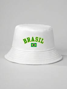 1pc Unisex Printed Brazil Flag Bucket Hat, Breathable Sun Protection Versatile Casual Outdoor Hat - Bucket Hat - View 16