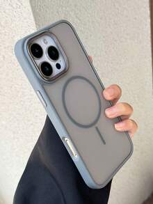 Compatible With IPhone 17 Pro Max/16/15/14/13/12/11, High Transparency Magnetic Adsorption Phone Case, Diamond Texture Lens Protection Anti-Drop Protective Cover - Multicolor - View 4