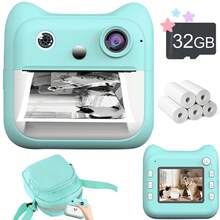 Children's Instant Print Camera 1080P HD 2.4-Inch Screen Instant Photo Printing Portable Toy With Roll Photo Paper Digital Camera Kids Gift Boys Girls Birthday Gift Other Children's Electronic Learning Toys Toy Camera Suitable For Teenagers Vlog Shooting, Photography, Video Recording And Webcam Use, Ideal Gift For New Year, Epiphany, Valentine's Day - Multicolor - View 2