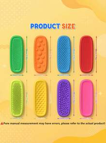 4Pcs/8Pcs/16Pcs Fidget Toys - Silicone Sensory Stones For Anxiety Relief, Upgraded Textured Sensory Stones With Suction Cup Base, Silicone Textured Stress Relief Toy, Vibrant Colored Cool Toys (Random Shape, Color, And Packaging Details) - Multicolor - View 4