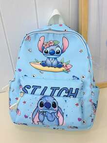 Ba lô Lilo & Stitch dành cho nữ và thanh thiếu niên - Ba lô họa tiết hoa và kem thời trang - Ba lô du lịch/sử dụng hàng ngày dung tích lớn, thiết kế nhiều ngăn - Túi xách thời trang cho học sinh, dây đeo vai có thể điều chỉnh - Sản phẩm được cấp phép chính thức - Nhiều màu - Xem 15