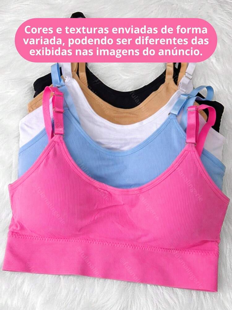 Sutiã Básico Alcinha Com Bojo Removível Premium Conforto CORES VARIADAS - Sutia Import - Multicolorido - Visão 7