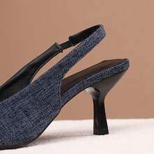 Women's Casual Buckle Strap Closed Toe Backless Sandals - Royal Blue - View 7