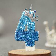 1pc Crown Digital Candle Peacock Blue Creative Birthday Candle Daily Best Birthday Gift For Mother To Girlfriend,Princess Birthday Party - Birthday Candle Number - View 16
