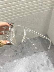 1 Stück Damen Runde Kunststoff Vollrand Klassische Transparente Brille, geeignet zum Lesen, Gaming, auch als tägliches Accessoire für die Schulanfang - Verschiedenfarbig - Übersicht 6