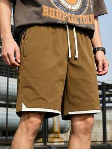 Men's Summer Shorts, Breathable Quick-Dry, Suitable For Commuting, Outdoor Sports, Casual Vacation - Brown - View 2