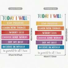 1 Set Of Inspiring Quotes Wall Stickers, Friendly And Motivational Self-Adhesive Wall Decals, Suitable For Bedroom, Entrance, Living Room, Porch And Other Home Decor, Removable Wall Stickers, Wall Decor Stickers, Suitable For Home Decor, Spring Decorations, Refresh Your Home, Rama Decorative Stickers, Gifts, Birthday, Graduation, Back To School, Room Decor, School Supplies - Letter - View 5